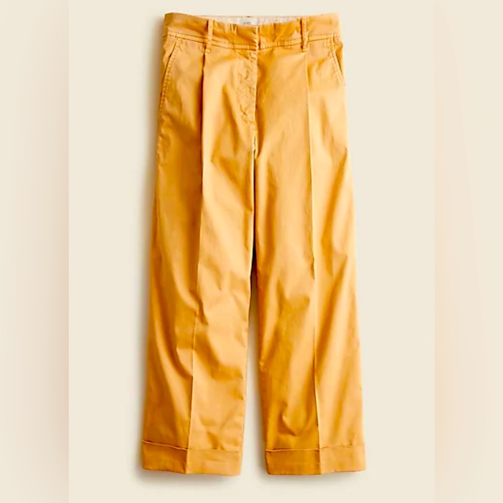 NWT J. Crew wide-leg pleated chino pant